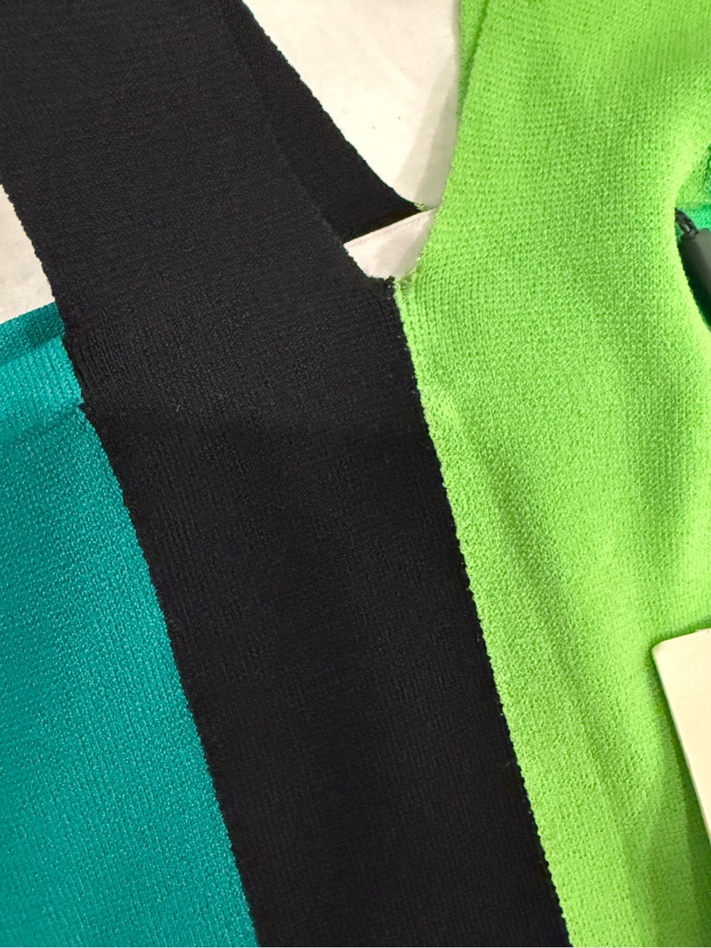 Striped Green Fringe dress - Picture 8 of 11